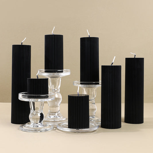 Black Cylinder Aromatherapy Soy Candles